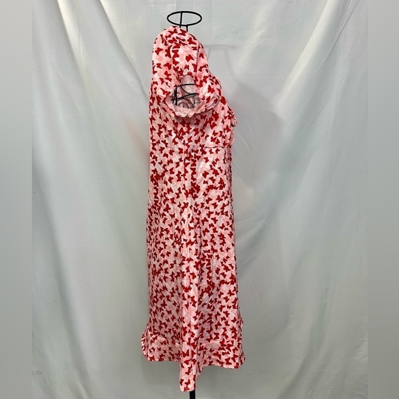 NWT Stellah butterfly print babydoll mini dress size L - Picture 5 of 9